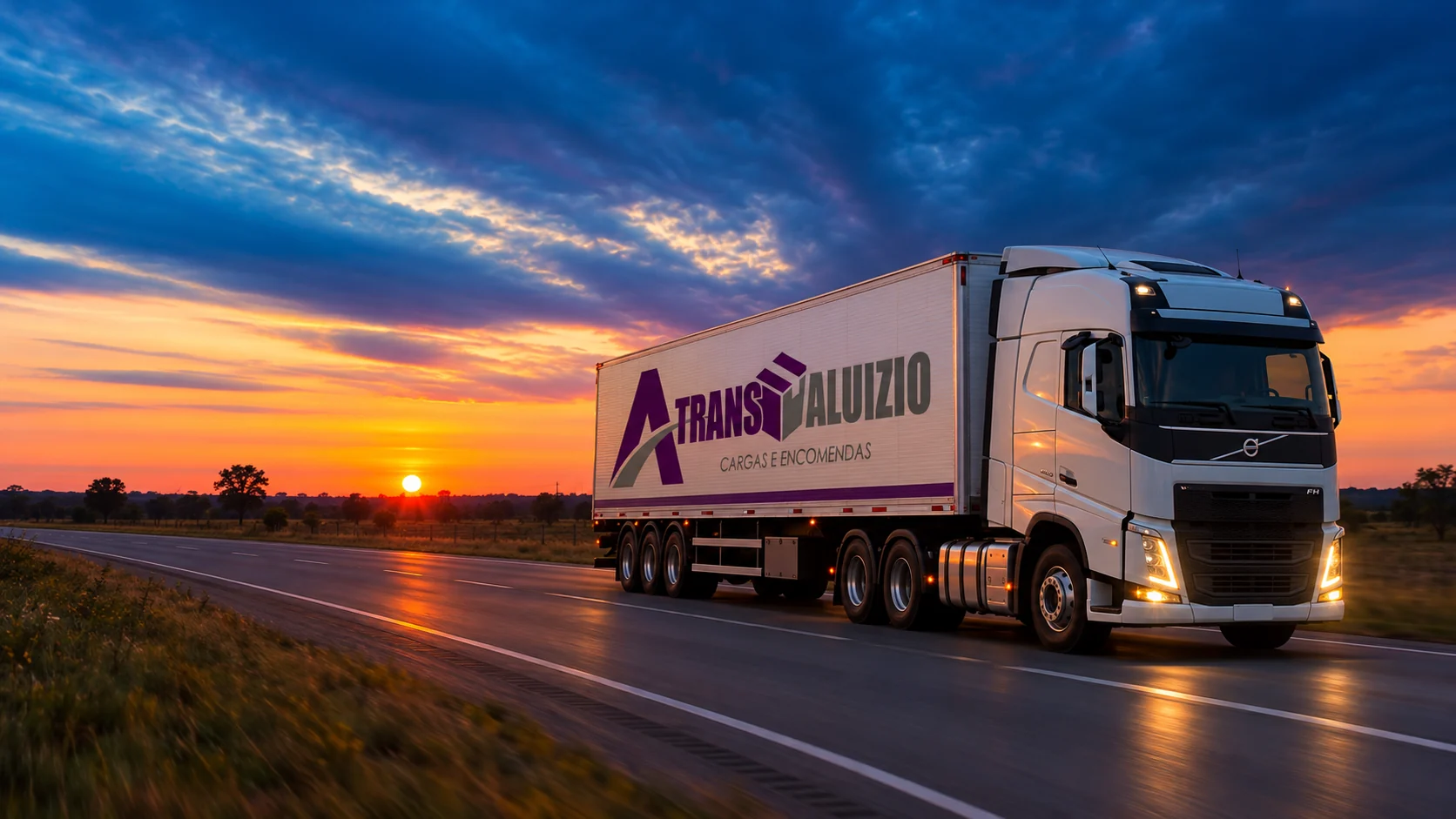 Carreta da Trans Aluizio na BR-364, levando cargas e encomendas para o Acre e o Mato Grosso